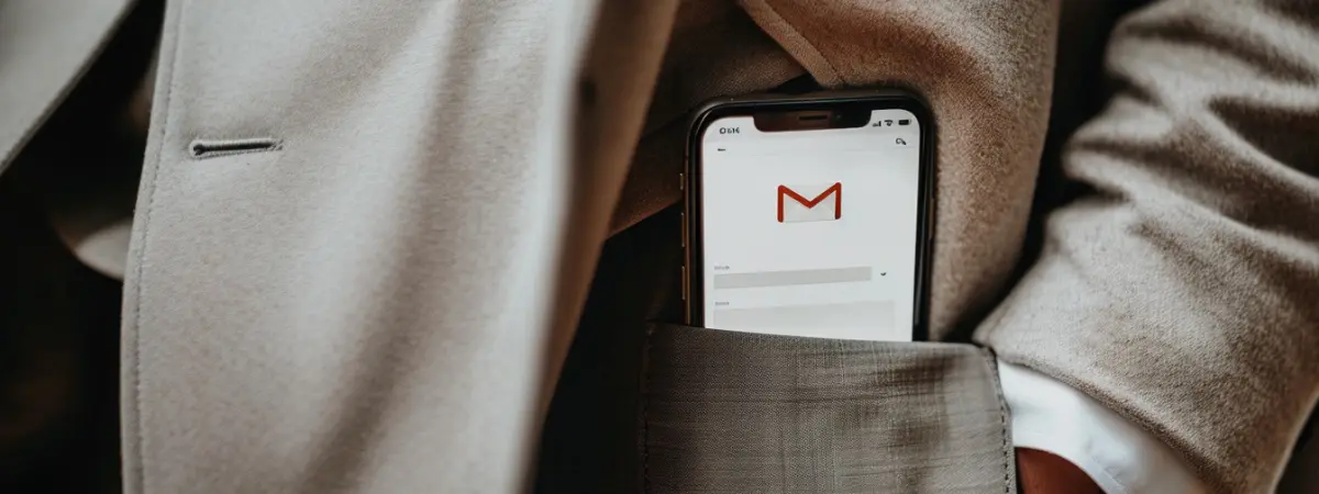 Gmail in a suit pocket for secure email services