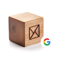 Gmail on a wooden block for secure email services