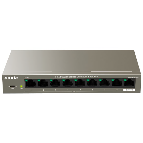 Tenda 9 Port Switch with 8 Port PoE